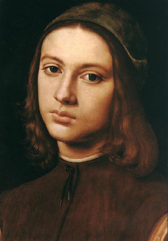 PERUGINO, Pietro Portrait of a Young Man (detail) af Germany oil painting art